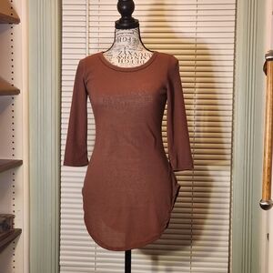 Rue21 Cocoa 3/4 Sleeve Tunic
